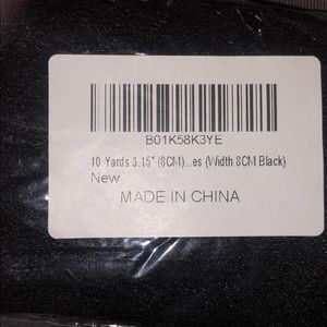 10 Yards 3.15* (8CM) (Width 8 CM Black) NEW